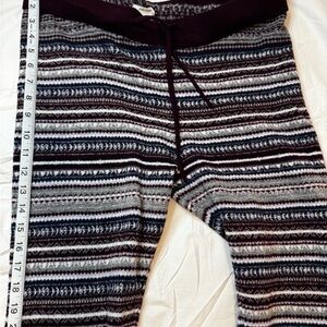Maurices Maroon Multicolor Knit Lounge Pants